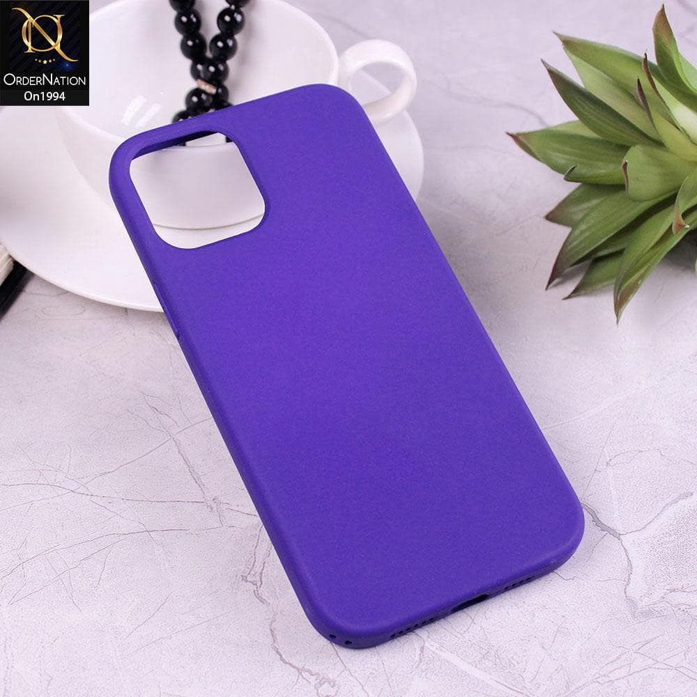 iPhone 12 Pro Max - Deep Purple - Matte Shockproof Sillica Gel Soft Case