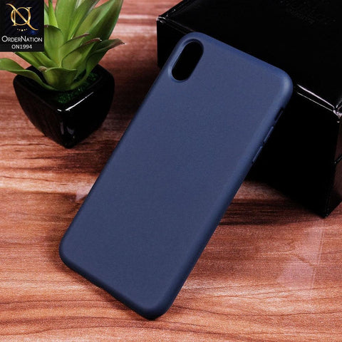 iPhone XS Max Cover - Blue - Matte Shockproof Sillica Gel Soft Case