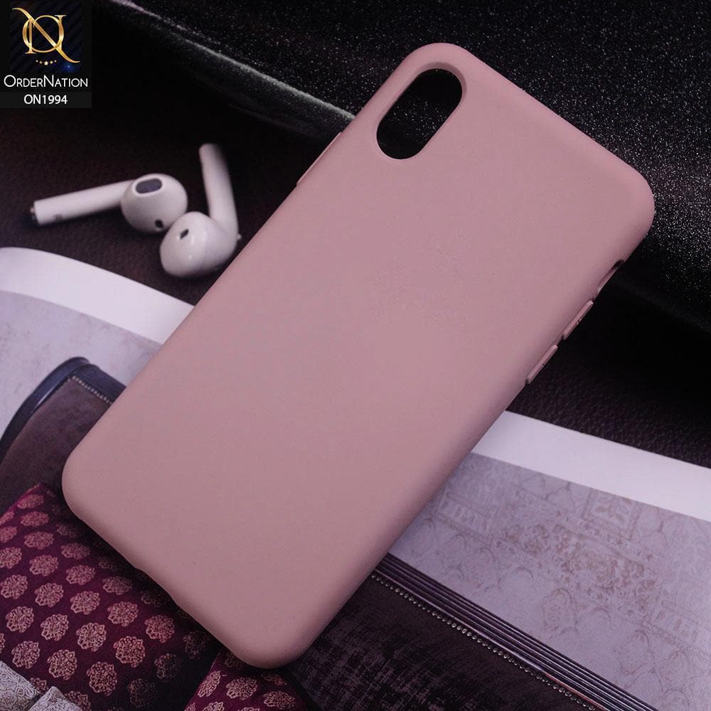 iPhone XS Max Cover - Pink - Matte Shockproof Sillica Gel Soft Case