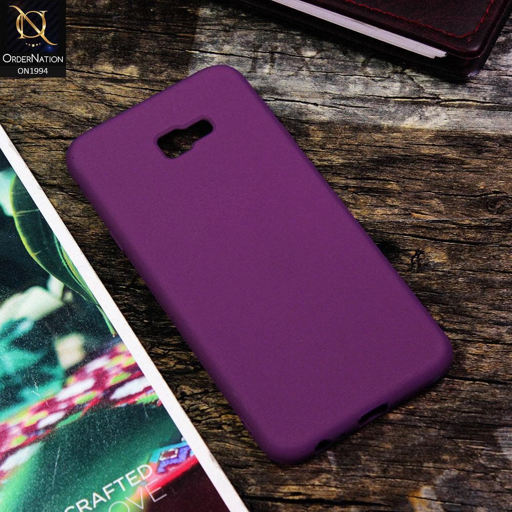 Samsung Galaxy J4 Plus Cover - Purple - Matte Shockproof Sillica Gel Soft Case