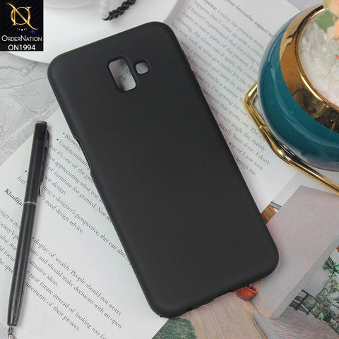 Samsung Galaxy J6 Plus 2018 Cover - Black - Matte Shockproof Sillica Gel Soft Case