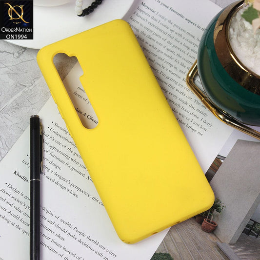Xiaomi Mi CC9 Pro Cover - Yellow - Matte Shockproof Sillica Gel Soft Case