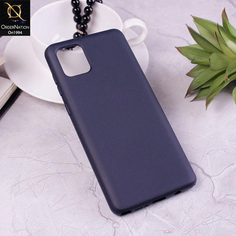 Samsung Galaxy A81 - Dark Blue - Matte Shockproof Sillica Gel Soft Case