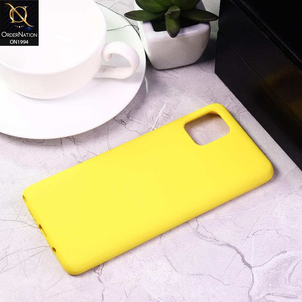 Samsung Galaxy Note 10 Lite Cover - Yellow - Matte Shockproof Sillica Gel Soft Case