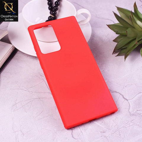 Samsung Galaxy Note 20 Ultra - Red - Matte Shockproof Sillica Gel Soft Case