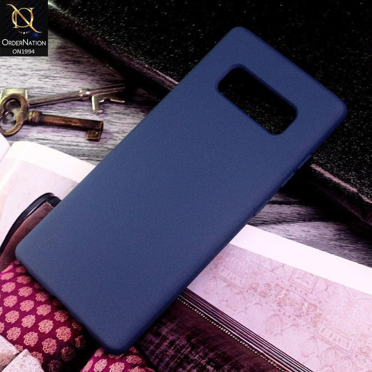 Samsung Galaxy Note 8 Cover - Blue - Matte Shockproof Sillica Gel Soft Case