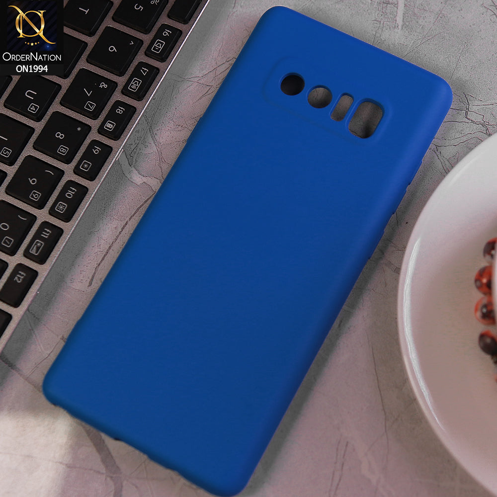 Samsung Galaxy Note 8 Cover - Light Blue - Matte Shockproof Sillica Gel Soft Case