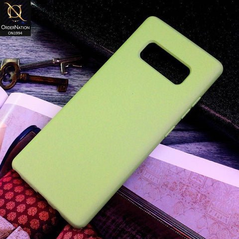 Samsung Galaxy Note 8 Cover - Light Green - Matte Shockproof Sillica Gel Soft Case