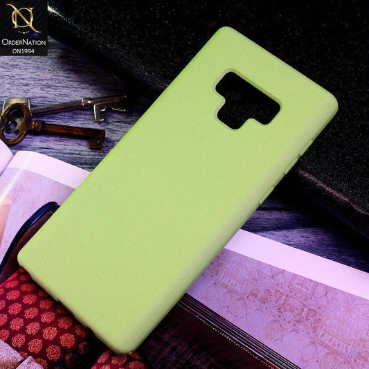 Samsung Galaxy Note 9 Cover - Light Green - Matte Shockproof Sillica Gel Soft Case
