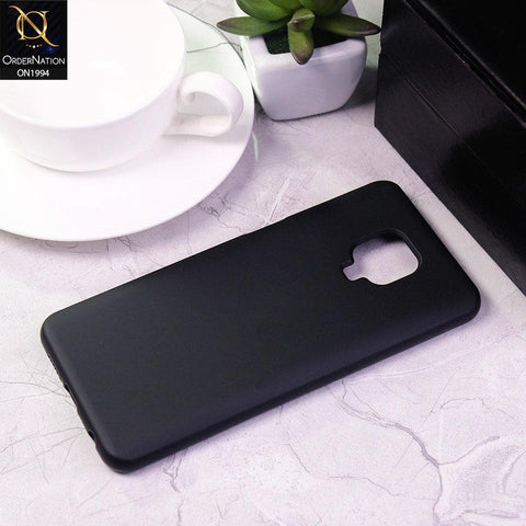 Xiaomi Redmi Note 9S Cover - Black - Matte Shockproof Sillica Gel Soft Case