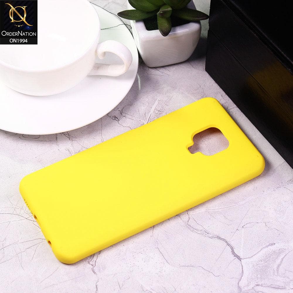 Xiaomi Poco M2 Pro Cover - Yellow - Matte Shockproof Sillica Gel Soft Case