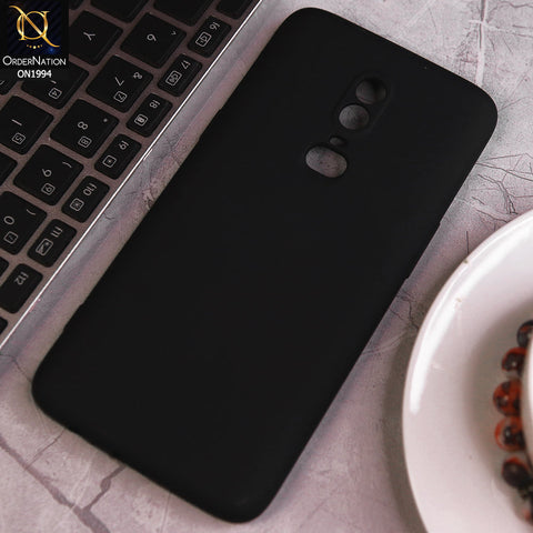 OnePlus 6 Cover - Black - Matte Shockproof Sillica Gel Soft Case