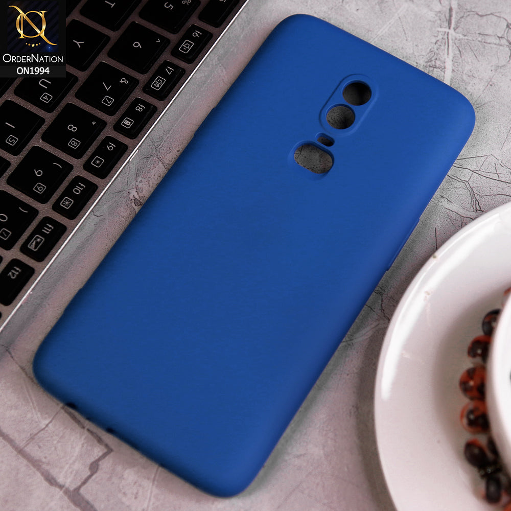 OnePlus 6 Cover - Light Blue - Matte Shockproof Sillica Gel Soft Case