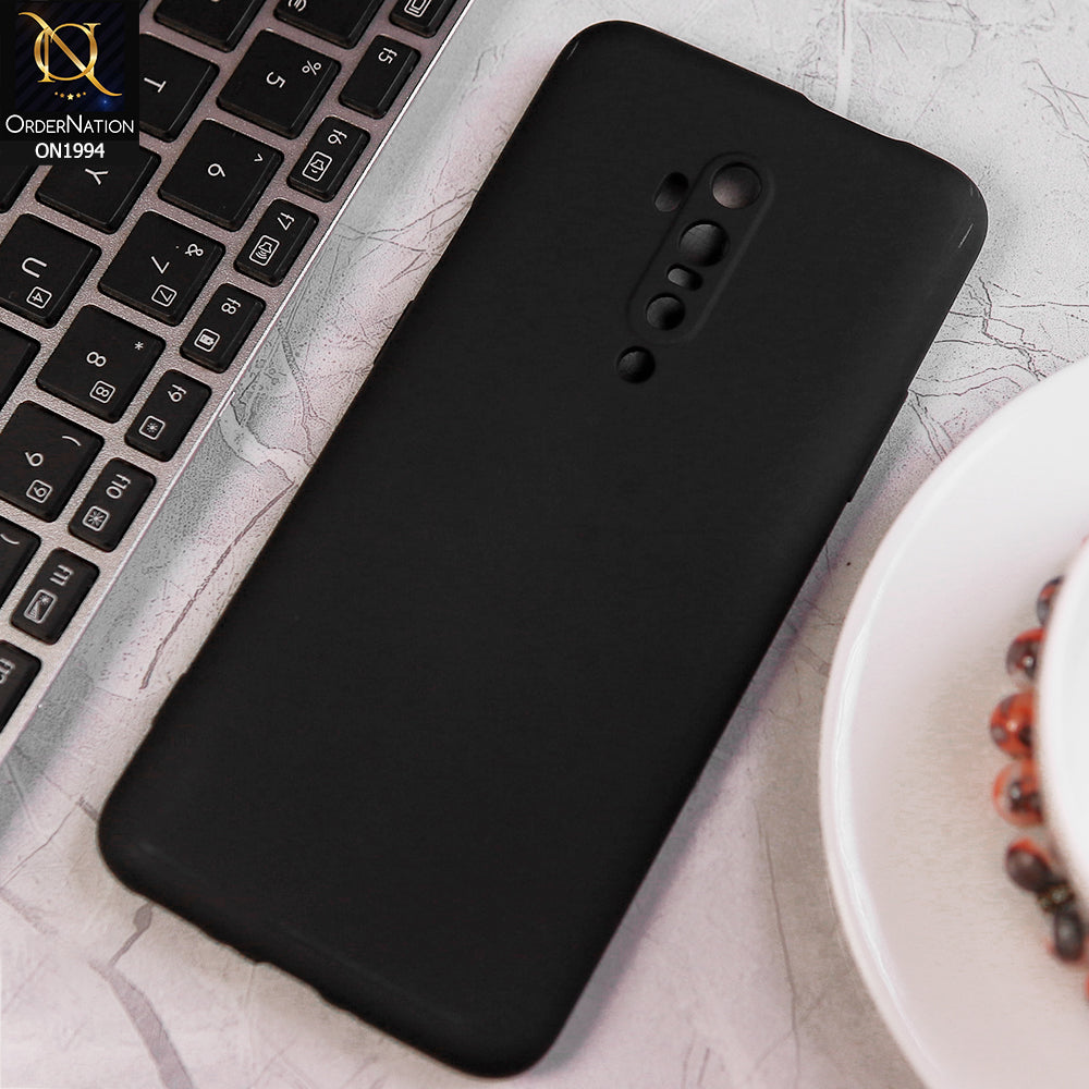 OnePlus 7 Pro Cover - Black - Matte Shockproof Sillica Gel Soft Case