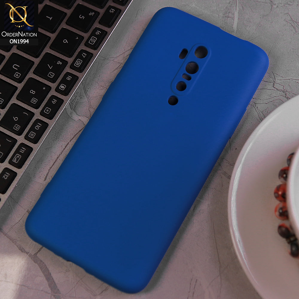 OnePlus 7T Pro Cover - Light Blue - Matte Shockproof Sillica Gel Soft Case