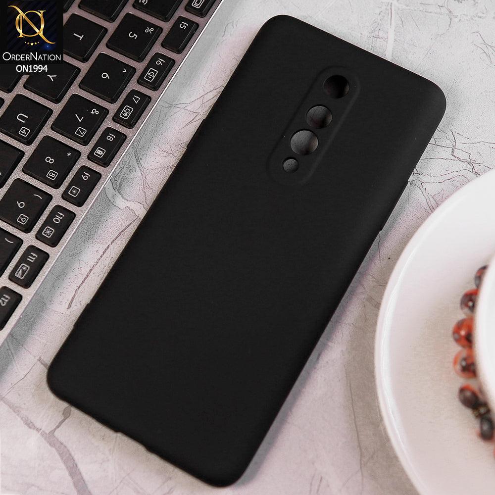 OnePlus 8 Cover - Black - Matte Shockproof Sillica Gel Soft Case