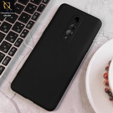 OnePlus 8 Cover - Black - Matte Shockproof Sillica Gel Soft Case