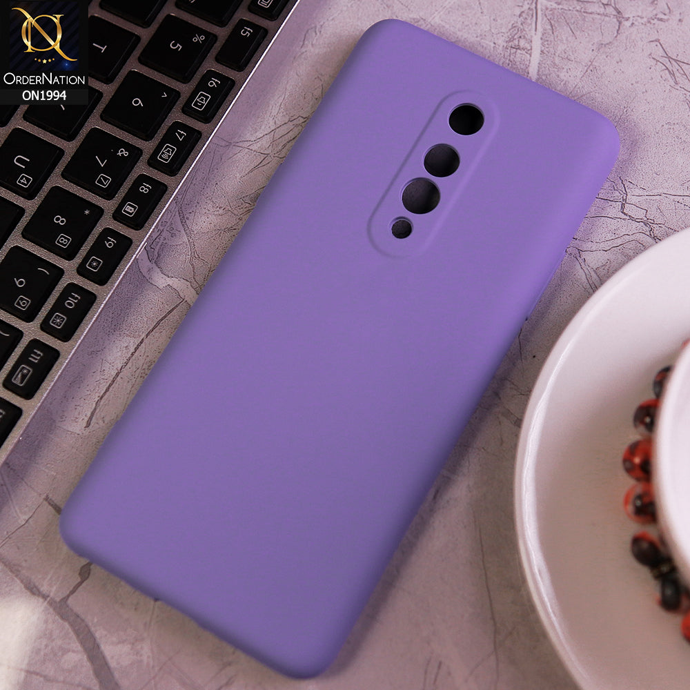OnePlus 8 Cover - Light Purple - Matte Shockproof Sillica Gel Soft Case
