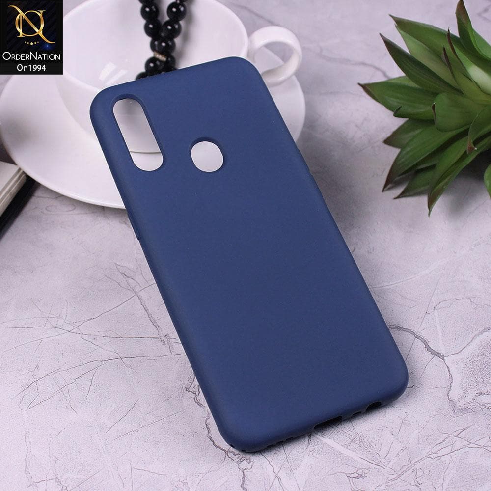 Oppo A8 - Blue - Matte Shockproof Sillica Gel Soft Case