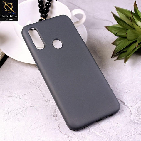 Oppo A31 - Dark Gray - Matte Shockproof Sillica Gel Soft Case