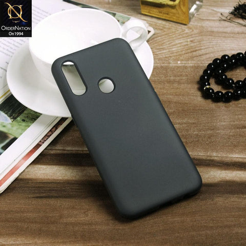 Oppo A8 Cover - Dark Gray - Matte Shockproof Sillica Gel Soft Case