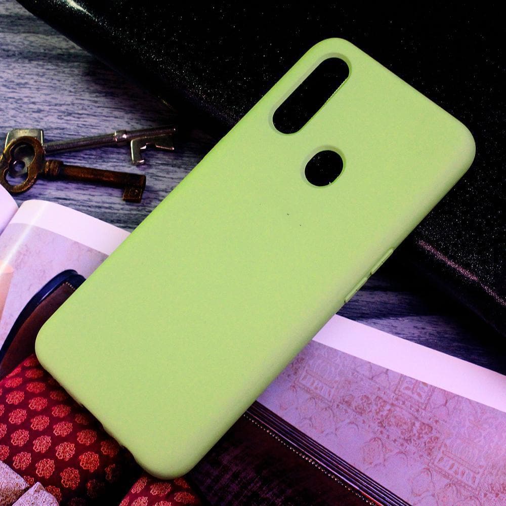 Oppo A8 Cover - Light Green - Matte Shockproof Sillica Gel Soft Case