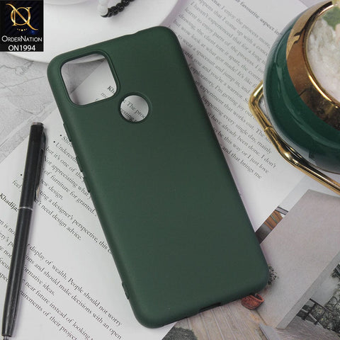 Google Pixel 5a 5G Cover - Green - Matte Shockproof Sillica Gel Soft Case