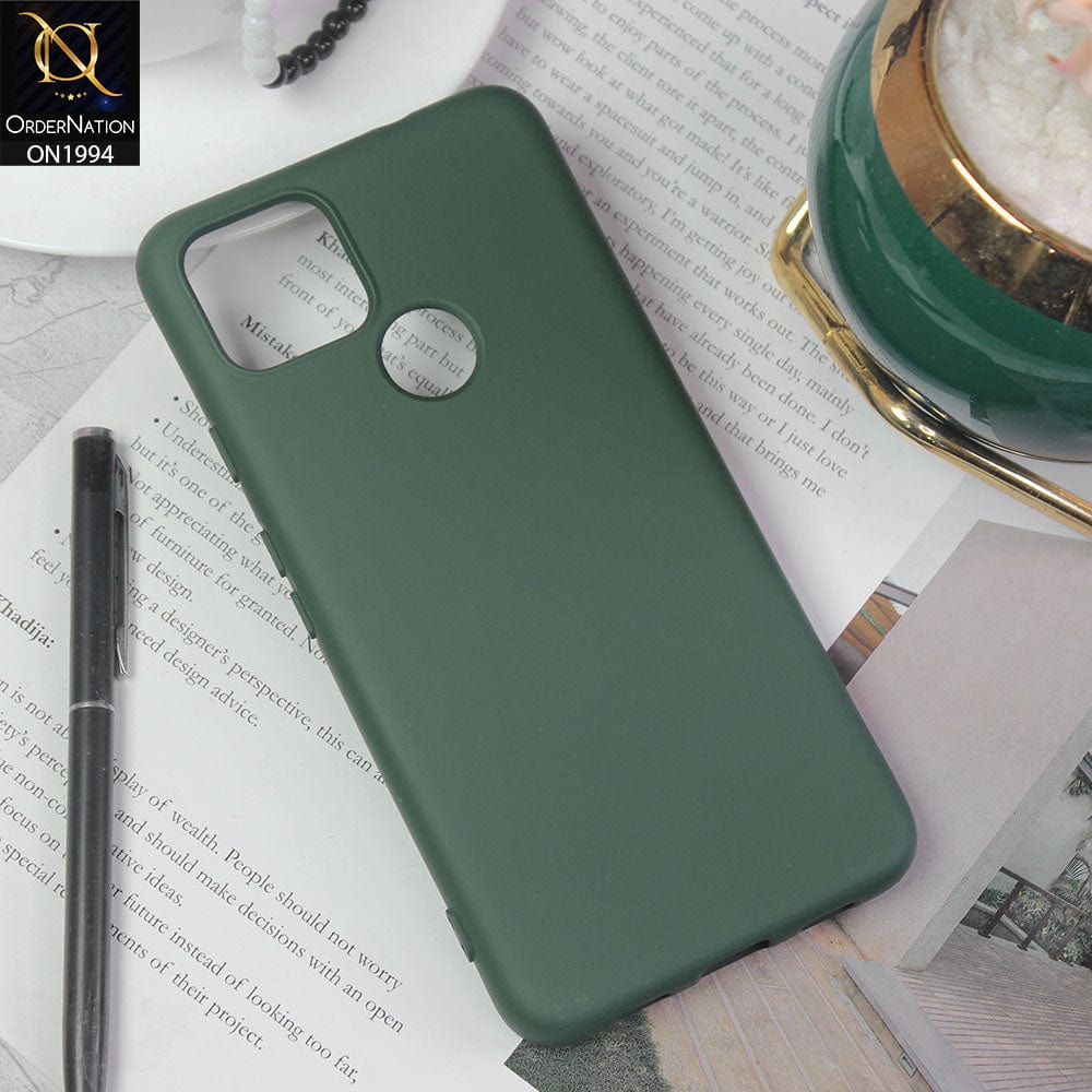 Google Pixel 4a 5G Cover - Green - Matte Shockproof Sillica Gel Soft Case