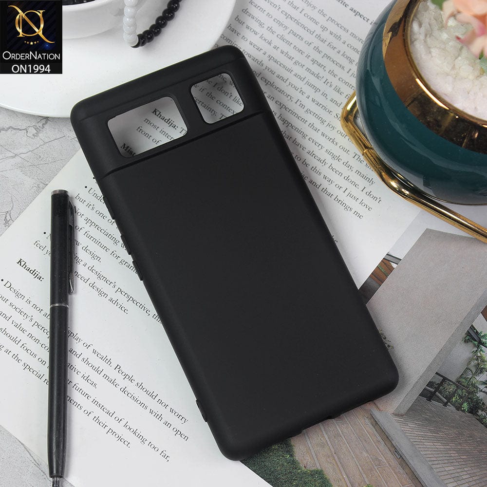 Google Pixel 6 Cover - Black - Matte Shockproof Sillica Gel Soft Case