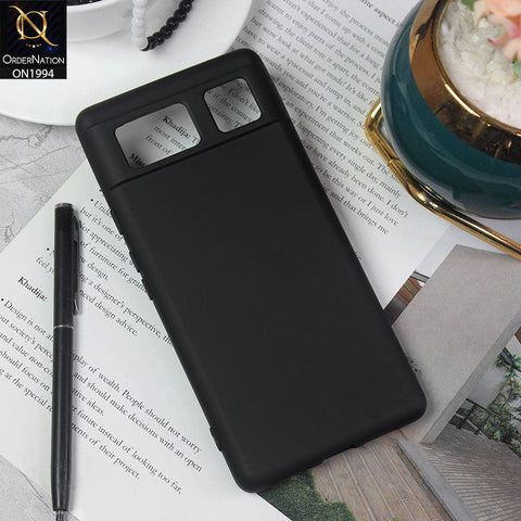 Google Pixel 6 Cover - Black - Matte Shockproof Sillica Gel Soft Case