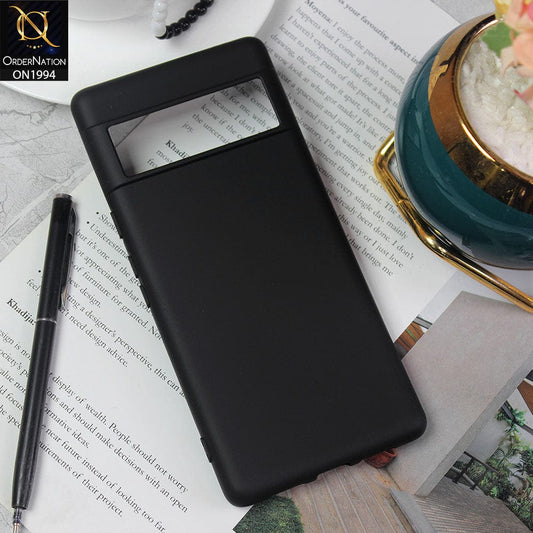 Google Pixel 6 Pro Cover - Black - Matte Shockproof Sillica Gel Soft Case