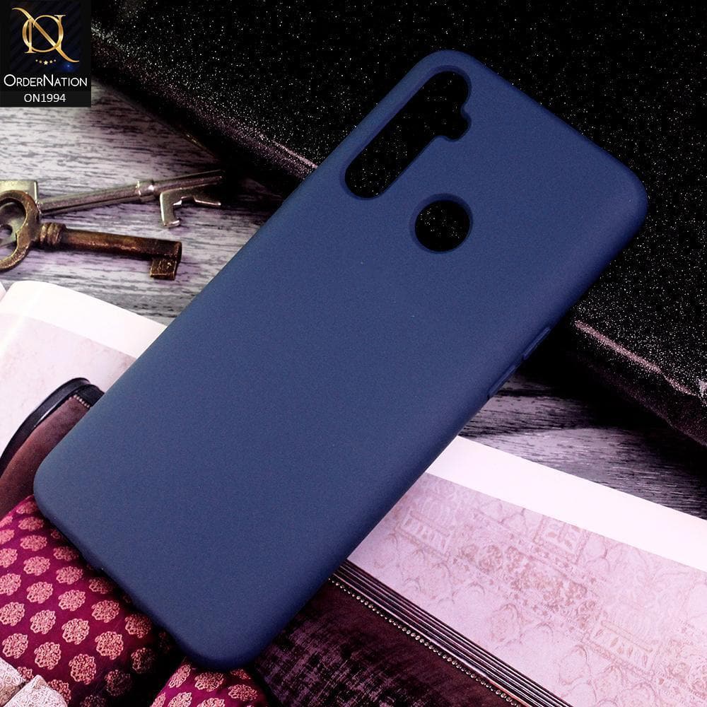 Realme 6i Cover - Blue - Matte Shockproof Sillica Gel Soft Case