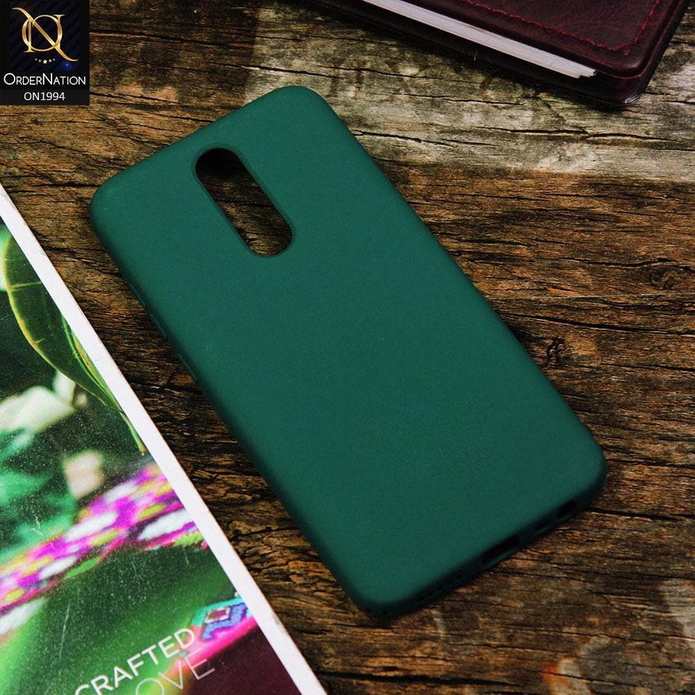 Xiaomi Redmi 8 Cover - Dark Green - Matte Shockproof Sillica Gel Soft Case