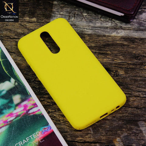 Xiaomi Redmi 8 Cover - Yellow - Matte Shockproof Sillica Gel Soft Case