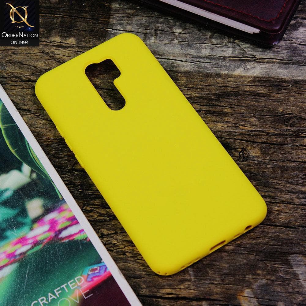 Xiaomi Poco M2 Cover - Yellow - Matte Shockproof Sillica Gel Soft Case