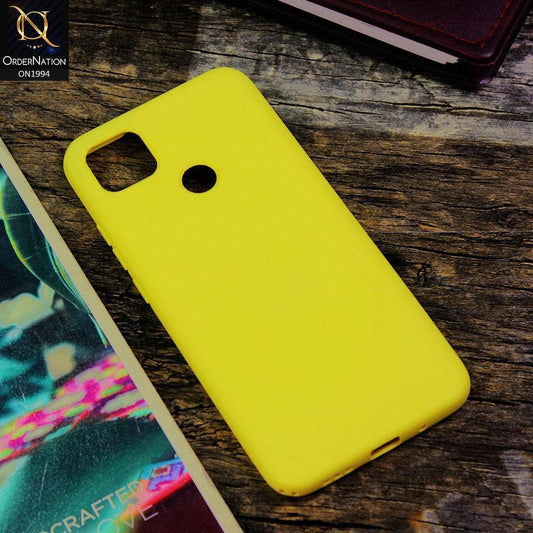 Xiaomi Redmi 9C Cover - Yellow - Matte Shockproof Sillica Gel Soft Case