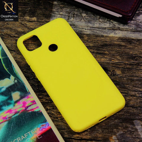 Xiaomi Redmi 9C Cover - Yellow - Matte Shockproof Sillica Gel Soft Case