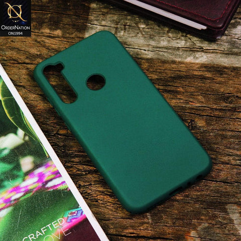 Xiaomi Redmi Note 8 2021 Cover - Dark Green - Matte Shockproof Sillica Gel Soft Case