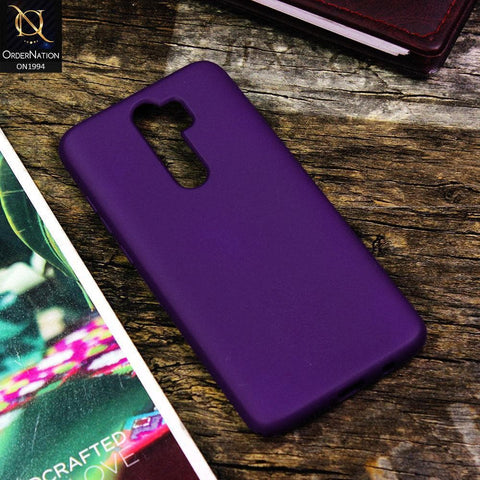 Xiaomi Redmi Note 8 2021 Cover - Deep Purple - Matte Shockproof Sillica Gel Soft Case