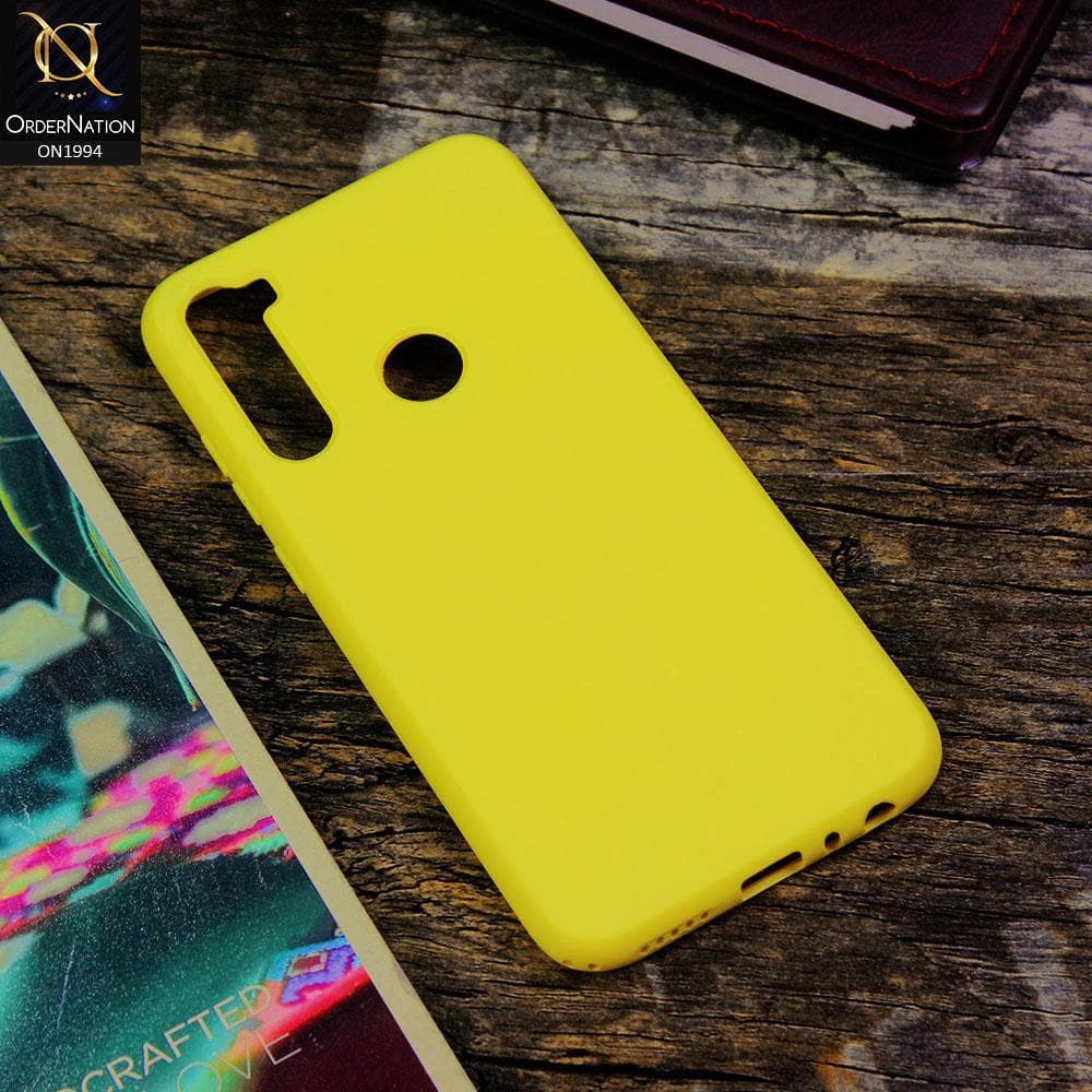 Xiaomi Redmi Note 8 Cover - Yellow - Matte Shockproof Sillica Gel Soft Case