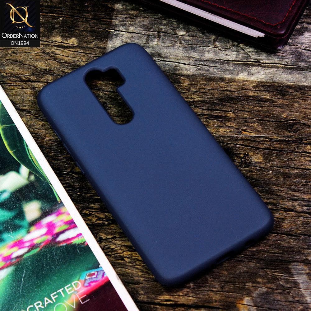 Xiaomi Redmi Note 8 Pro Cover - Blue - Matte Shockproof Sillica Gel Soft Case