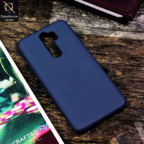 Xiaomi Redmi Note 8 Pro Cover - Blue - Matte Shockproof Sillica Gel Soft Case