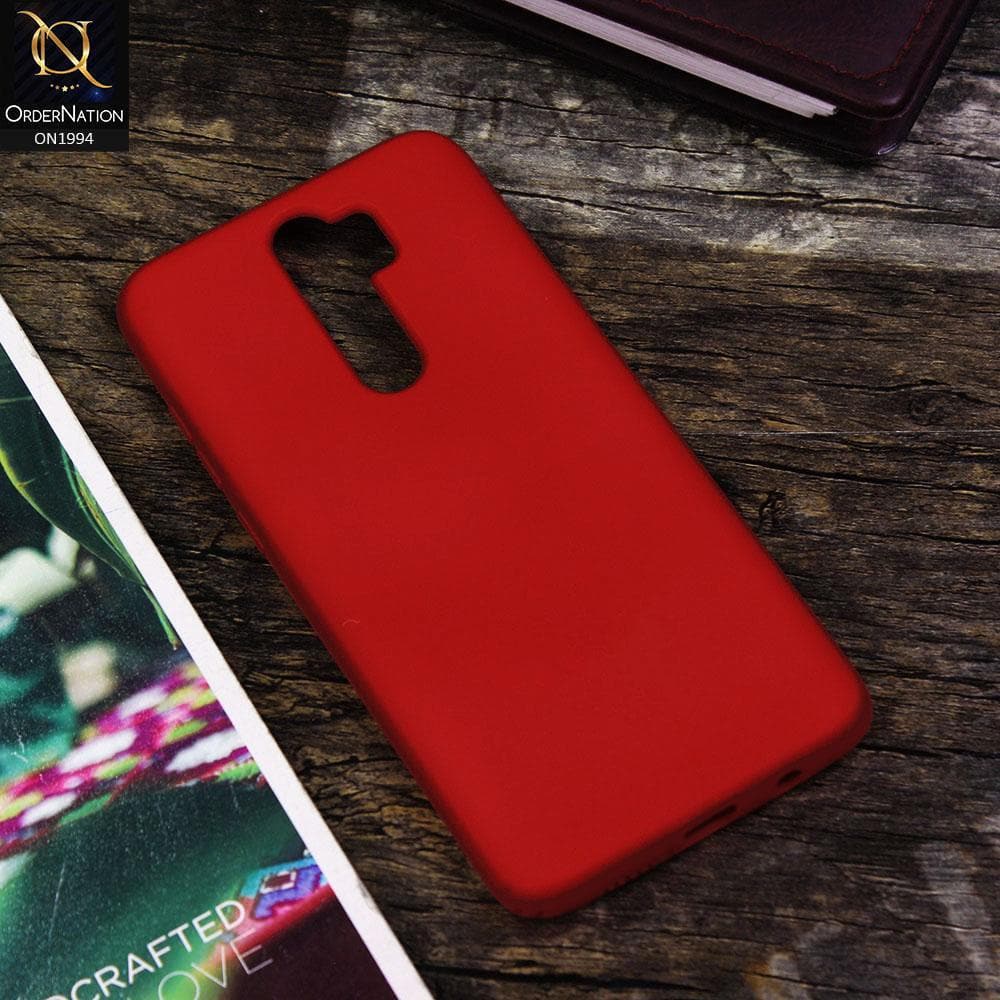 Xiaomi Redmi Note 8 Pro Cover - Red - Matte Shockproof Sillica Gel Soft Case