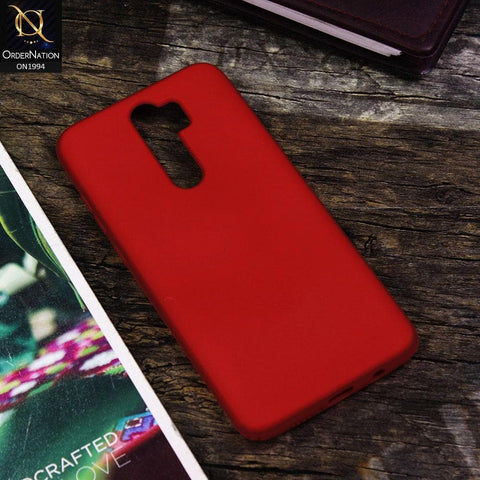 Xiaomi Redmi Note 8 Pro Cover - Red - Matte Shockproof Sillica Gel Soft Case