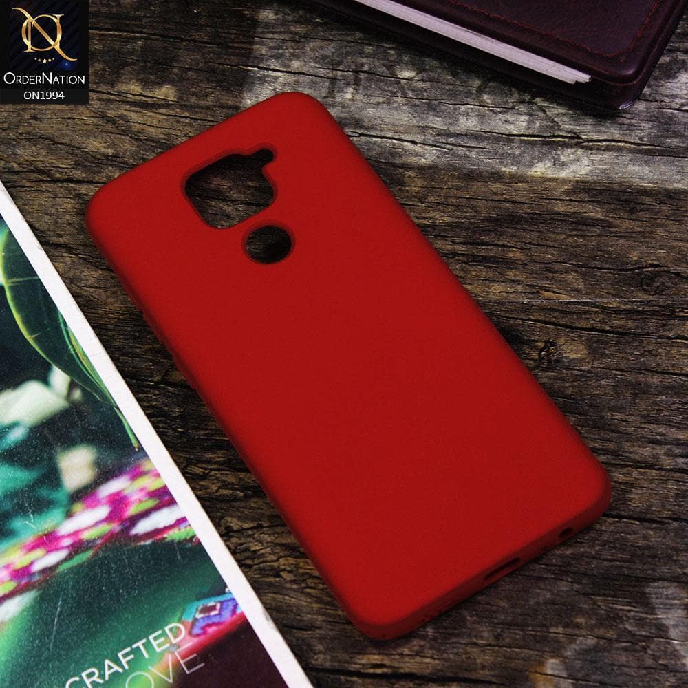 Xiaomi Redmi 10X 4G Cover - Red - Matte Shockproof Sillica Gel Soft Case