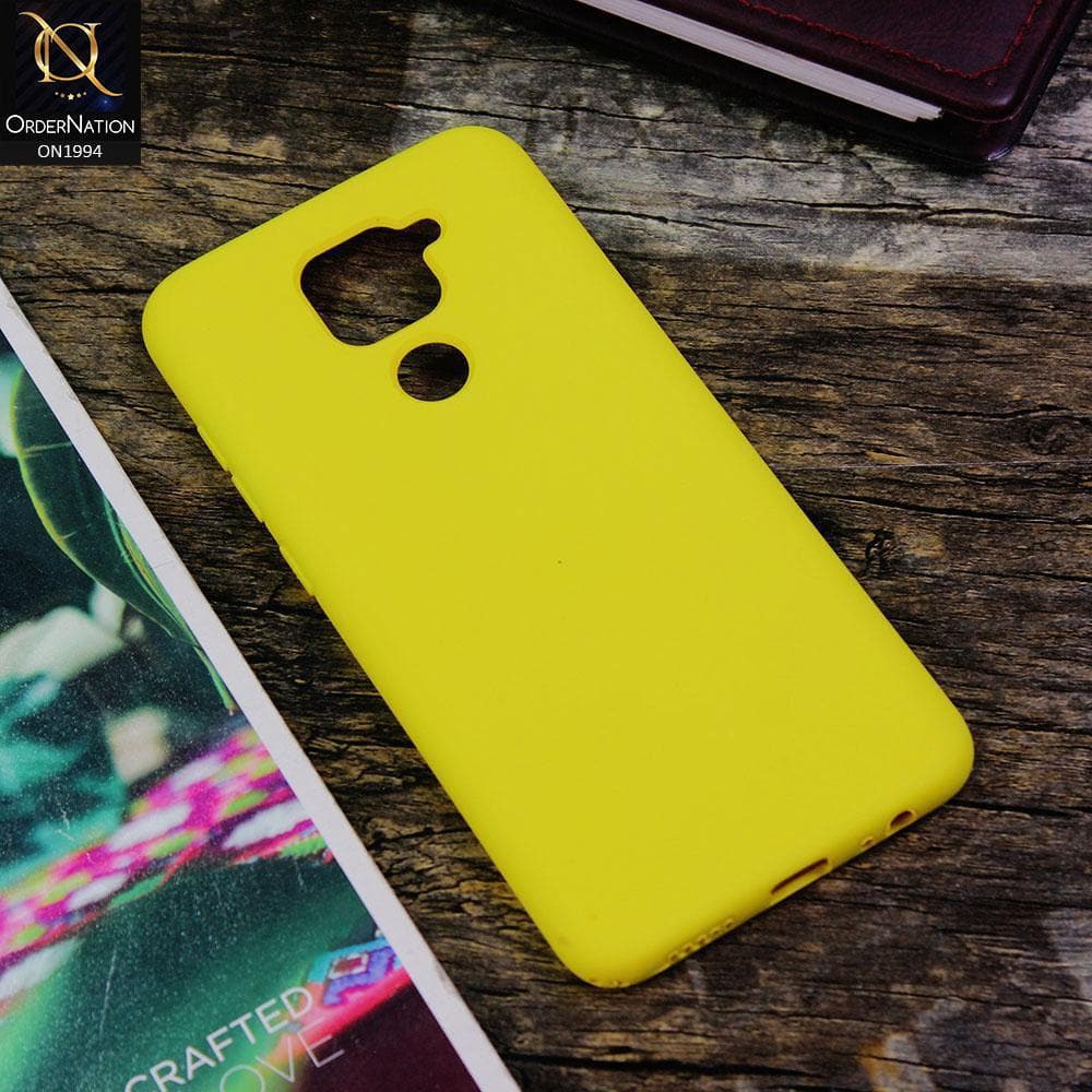 Xiaomi Redmi Note 9 Cover - Yellow - Matte Shockproof Sillica Gel Soft Case
