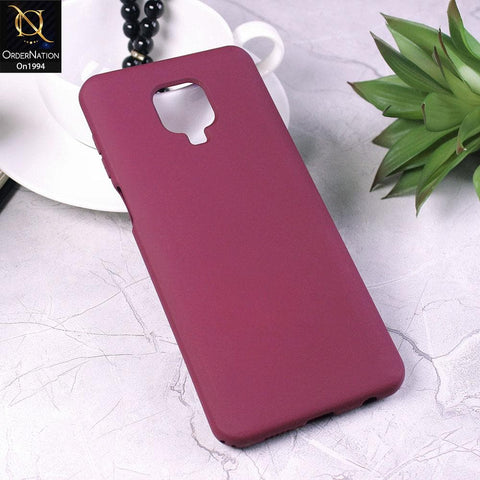 Xiaomi Redmi Note 9S - Maroon - Matte Shockproof Sillica Gel Soft Case