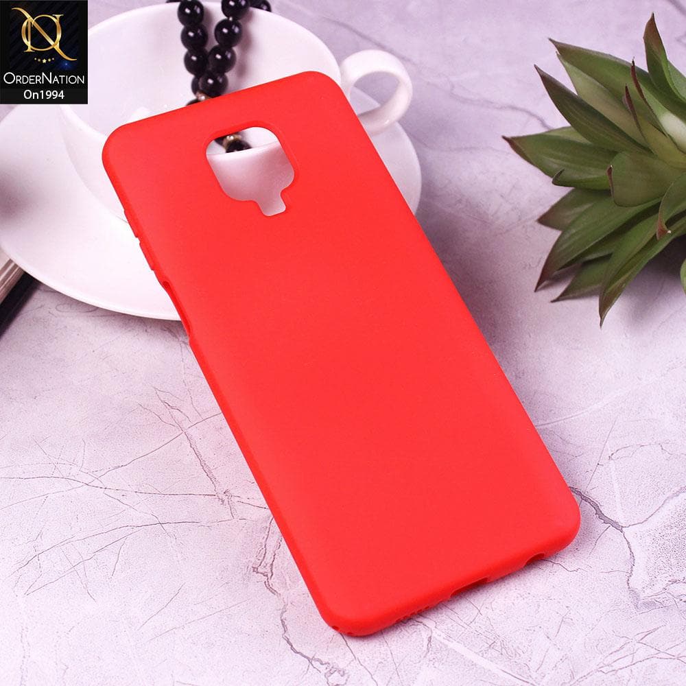 Xiaomi Redmi Note 9S - Red - Matte Shockproof Sillica Gel Soft Case