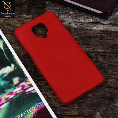 Xiaomi Poco M2 Pro Cover - Red - Matte Shockproof Sillica Gel Soft Case