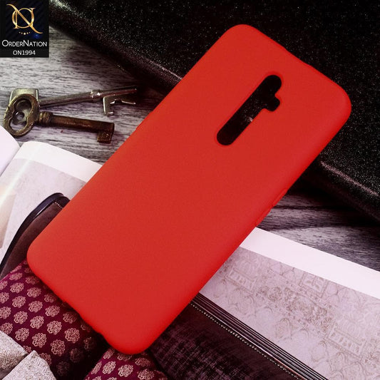 Oppo Reno 2F Cover - Red - Matte Shockproof Sillica Gel Soft Case